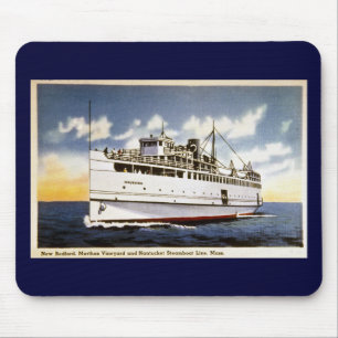 Mousepad Navio a vapor Naushon, linha do barco a vapor de
