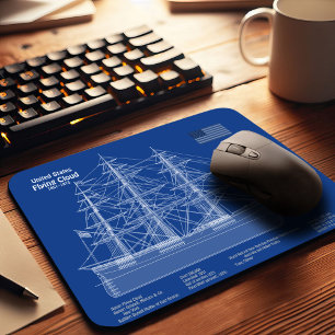 Mousepad Navio Clipper Flying Cloud - Planta ABD
