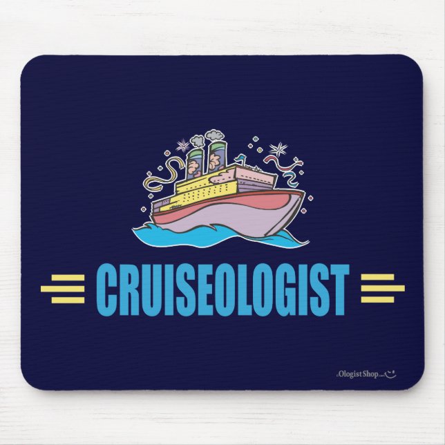 Mousepad Navio de cruzeiro engraçado (Frente)