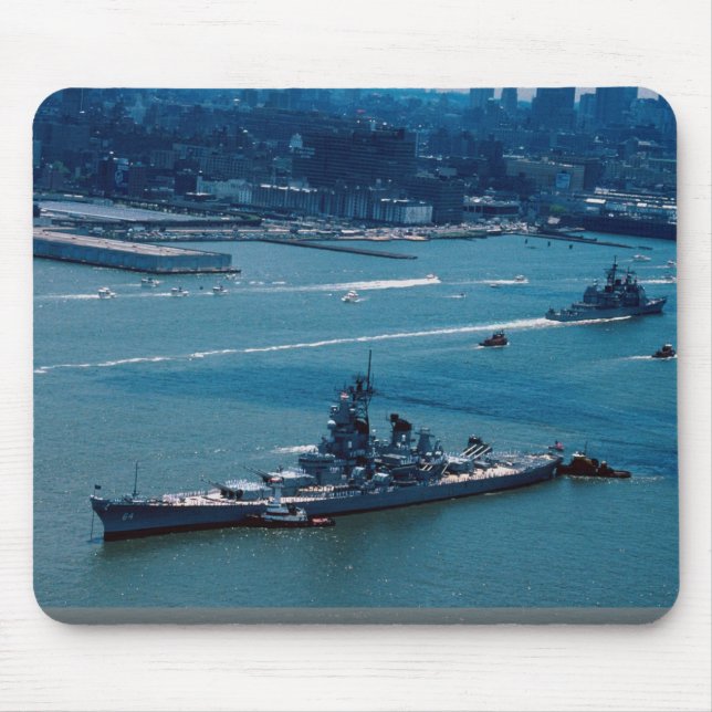 Mousepad Navio de guerra moderna, "USS Wisconsin", New (Frente)