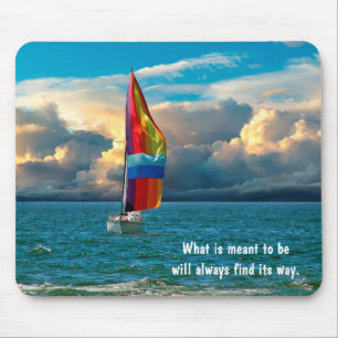 Mousepad Navio de navegação com Spinnaker Arco-Íris