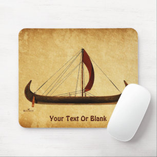 Mousepad Navio de navegação de vela vermelha