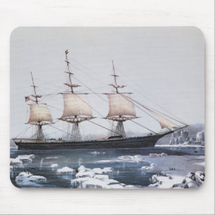 Mousepad Navio de tosquiadeira "jaqueta vermelha "