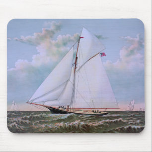 Mousepad Navio de Vela Antigo Iate de Sloope Oceano