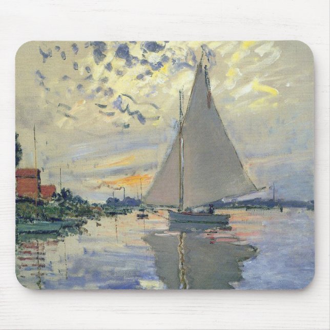Mousepad Navio de vela no Le Petit-Gennevilliers por Claude (Frente)