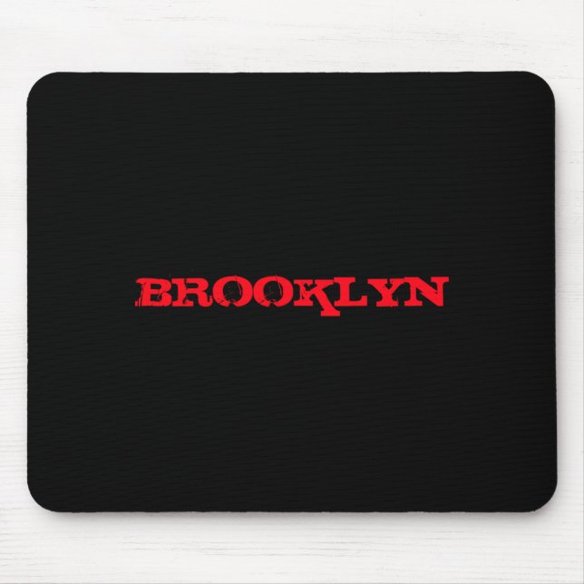 Mousepad Navy Blue Red Brooklyn New York City Nyc Mens  (Frente)
