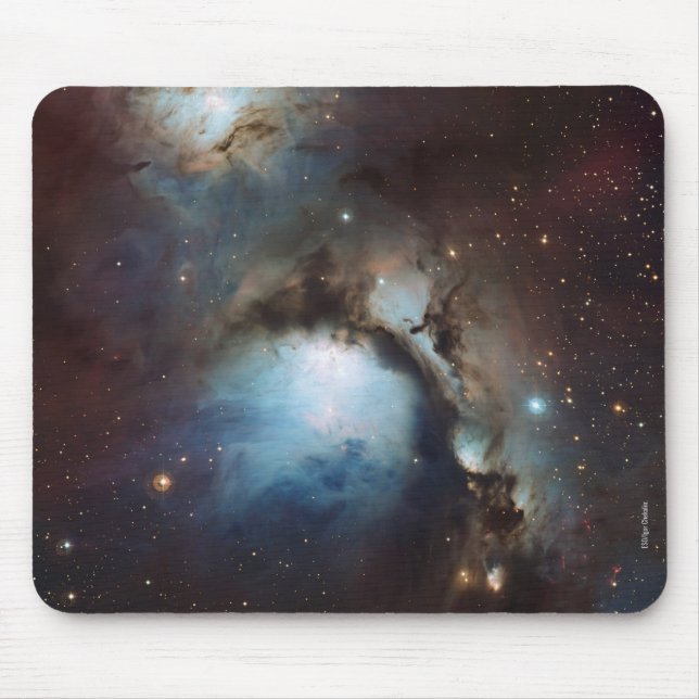 Mousepad Nebula Orion Astronomy blue castanho, estrelas do  (Frente)