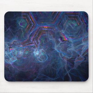 Mousepad Nebulosa Fractal abstrato e Morph Geométrico
