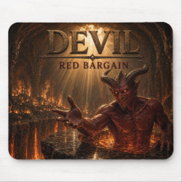 Mousepad Negociação Vermelha do Diabo Realismo Sombrio