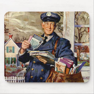 Mousepad Negócio do vintage, carteiro que entrega letras d