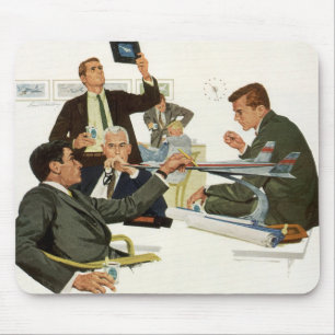 Mousepad Negócio do vintage, encontrando executivos da