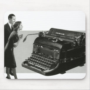 Mousepad Negócio do vintage, máquina de escrever antiga d