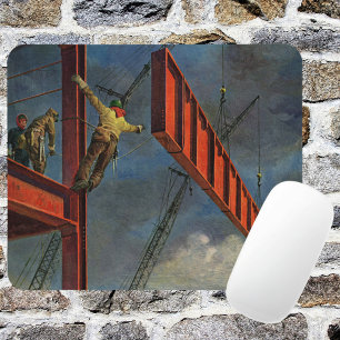 Mousepad Negócio do vintage, trabalhadores na construção