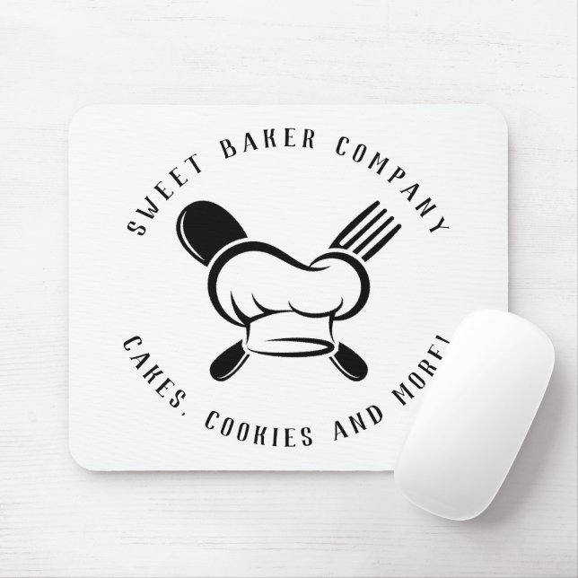 Mousepad Negócio Moderno de Padaria e Confeitaria (Com mouse)