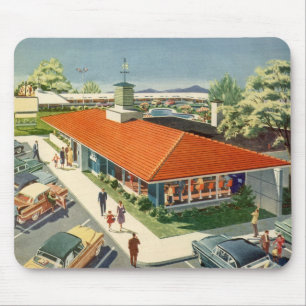 Mousepad Negócios Vintage, Lanchonete de Restaurante Famili