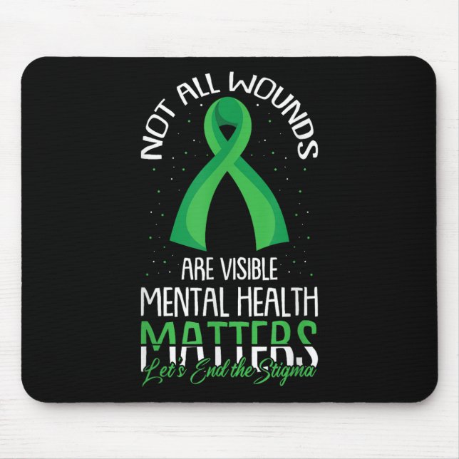 Mousepad Nem todas as feridas são perceptíveis à saúde ment (Frente)