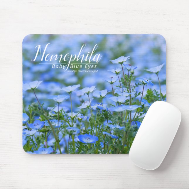 Mousepad NEMOPHILA（Olhos Azuis Bebê） (Com mouse)