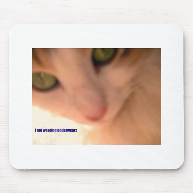 Mousepad nenhum gatinho do roupa interior (Frente)