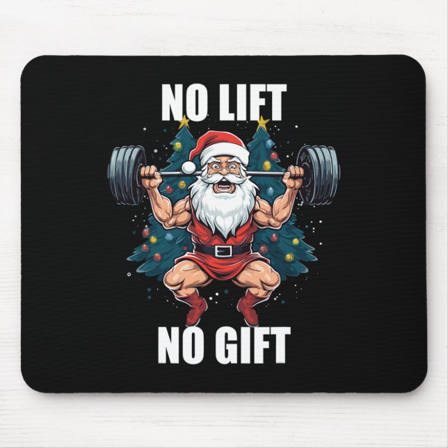 Mousepad Nenhum Levantamento Nenhum Presente Papai Noel Nat (Frente)
