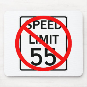 Mousepad Nenhum sinal do limite de velocidade de 55 mph