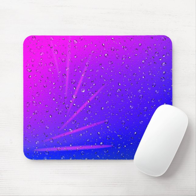 Mousepad Neon Abstrato com o Pad do Mouse Raindrops (Com mouse)