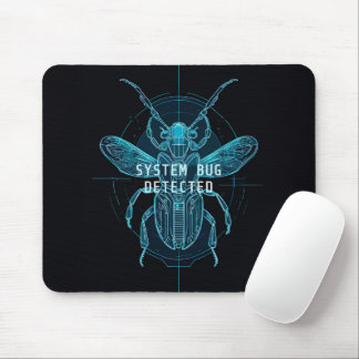 Mousepad Neon Blueprint System Bug Programmer Desk