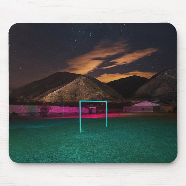 Mousepad Neon brilha sob as estrelas (Frente)