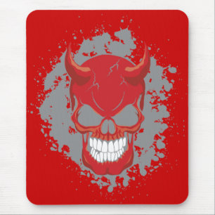 Mousepad Neon Demon Skull