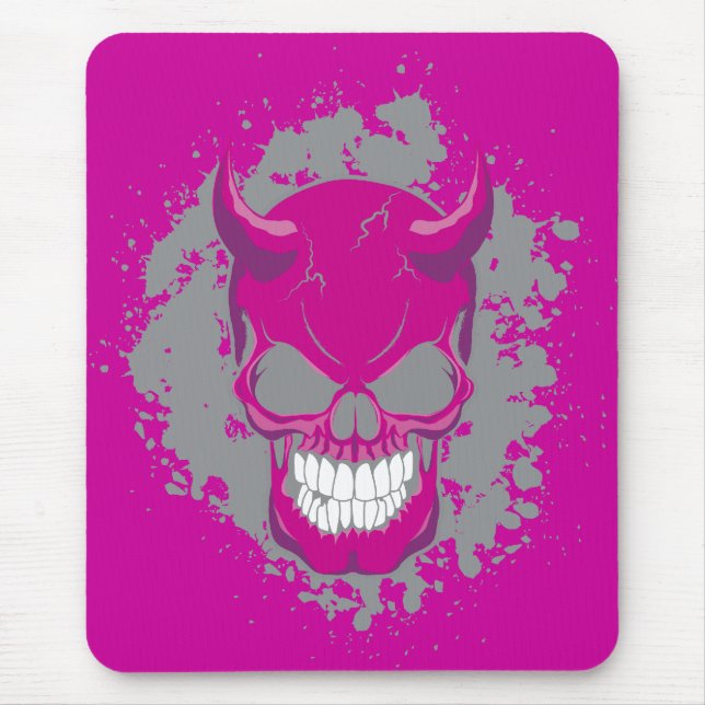 Mousepad Neon Demon Skull (Frente)