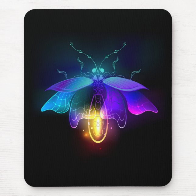 Mousepad Neon Firefly a preto (Frente)