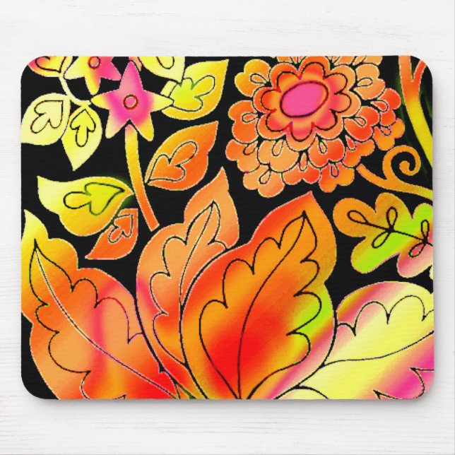 Mousepad Neon Flowers (Frente)