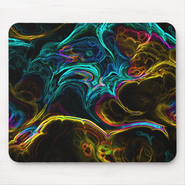 Mousepad Neon Fractal 1 (Frente)