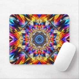 Mousepad Neon Kaleidoscope Design