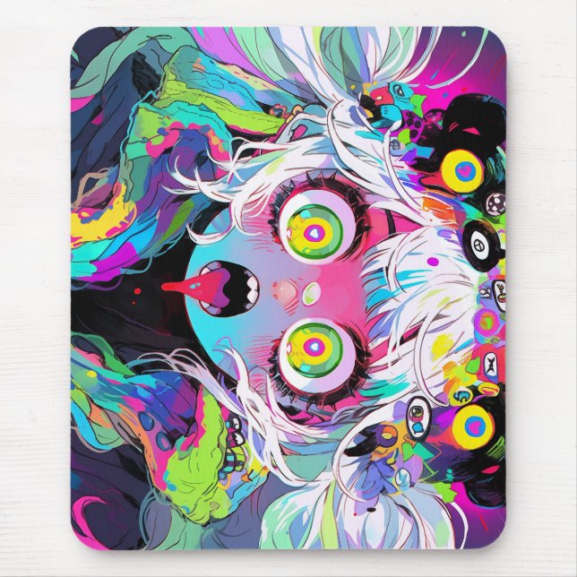 Mousepad Neon Kawaii Shockwave: Anima Psicodélica (Frente)