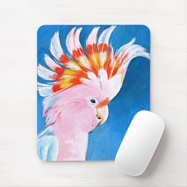 Mousepad Neon Mohawk - Cockatoo Rosa (Com mouse)