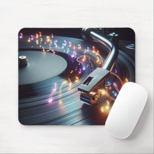 Mousepad Neon Musical Notes Que Emana De Tornável