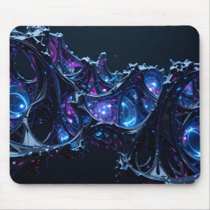 Mousepad Neon Nexus: Estrutura Tecno-Orgânica Intertecida