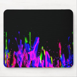 Mousepad Neon Paint Splash Colorido.  PERSONALIZAR TI
