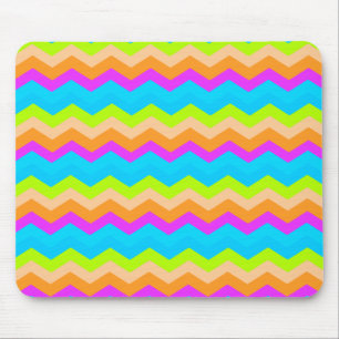 Mousepad Neon Rainbow Zigzag