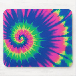 Mousepad Neon Tie-Dye Spiral