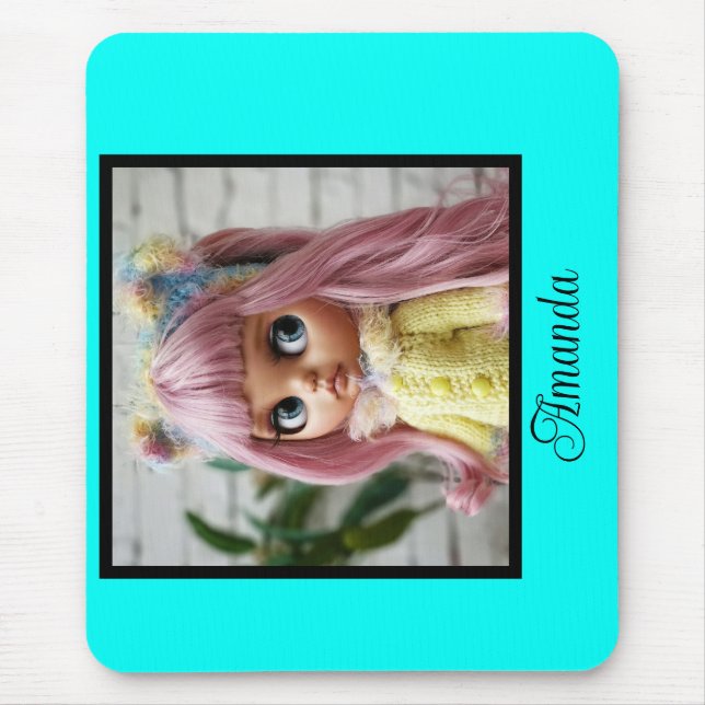 Mousepad Neon Turquoise, um tom moderno brilhante e moderno (Frente)