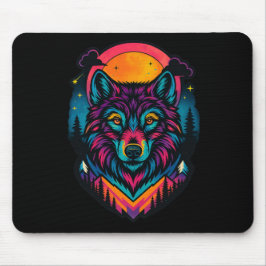 Mousepad Neon Wolf Horizon