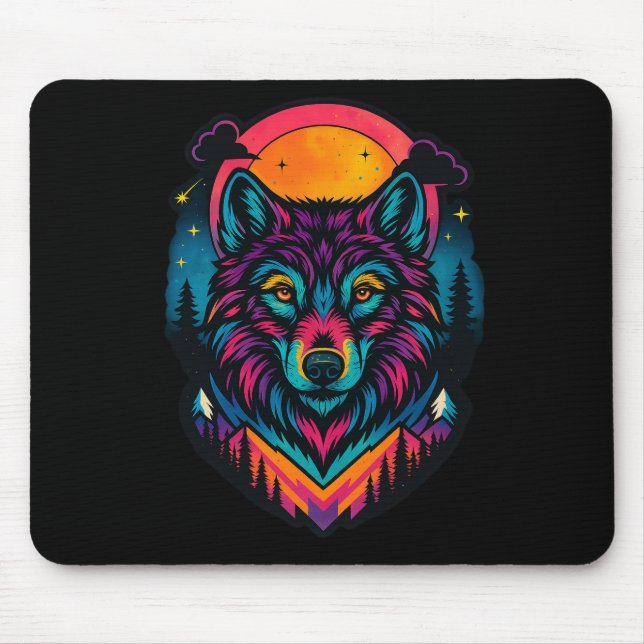 Mousepad Neon Wolf Horizon (Frente)