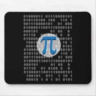 Mousepad Nerd De Matemática Do Símbolo Pi Day Ascii Binário