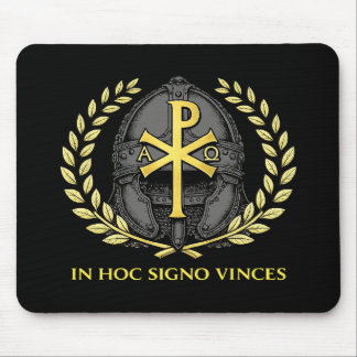 Mousepad Neste Sinal Vencerás Capacete Romano Chi-Rho