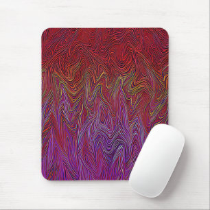 Mousepad "Neural Firestorm" Abstrato" Red Purple