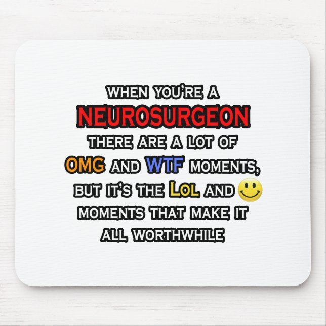 Mousepad Neurocirurgião... OMG WTF LOL (Frente)