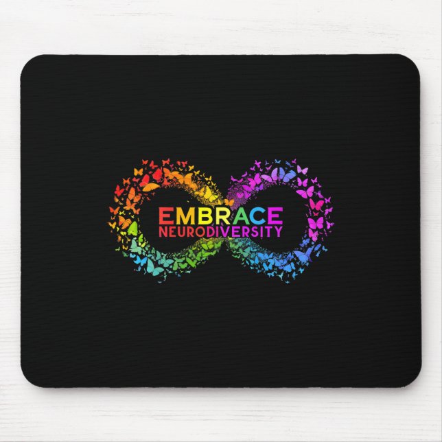 Mousepad NeuroDiversidade Abraça Autismo Adhd Borboleta Asd (Frente)