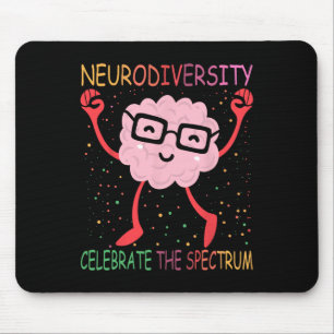 Mousepad Neurodiversidade Cérebro Autismo Sensibilização e