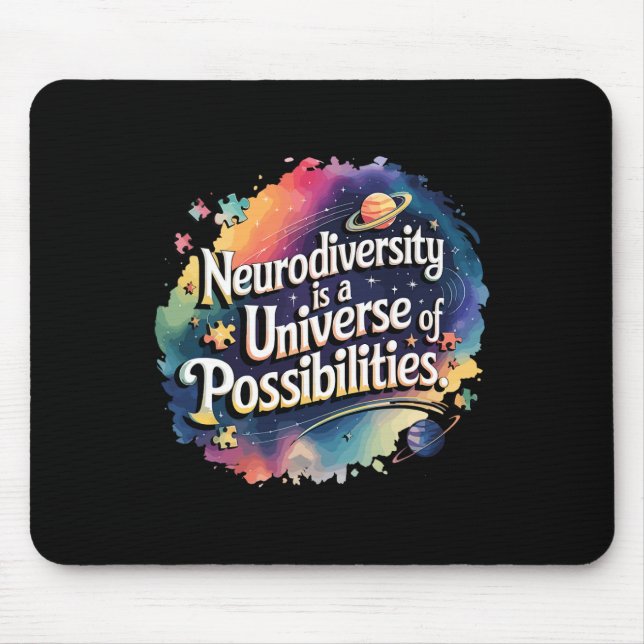Mousepad Neurodiversidade Universo de Possibilidades Leilão (Frente)